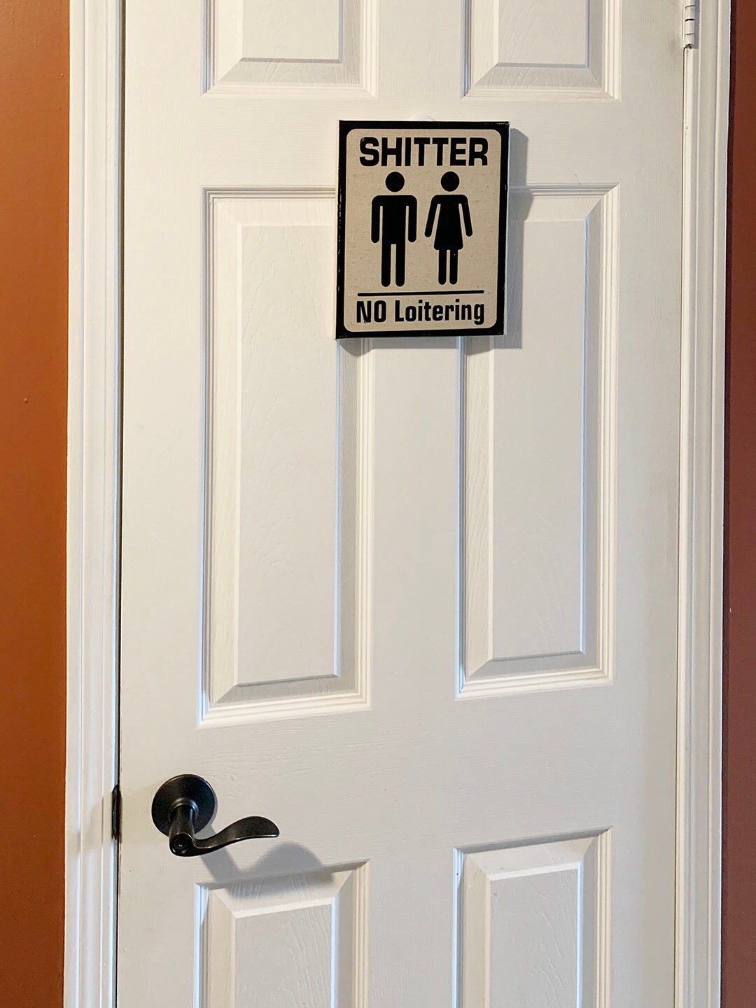 Funny DIY Bathroom Sign Bathroom Door Sign Shitter Coed Bathroom