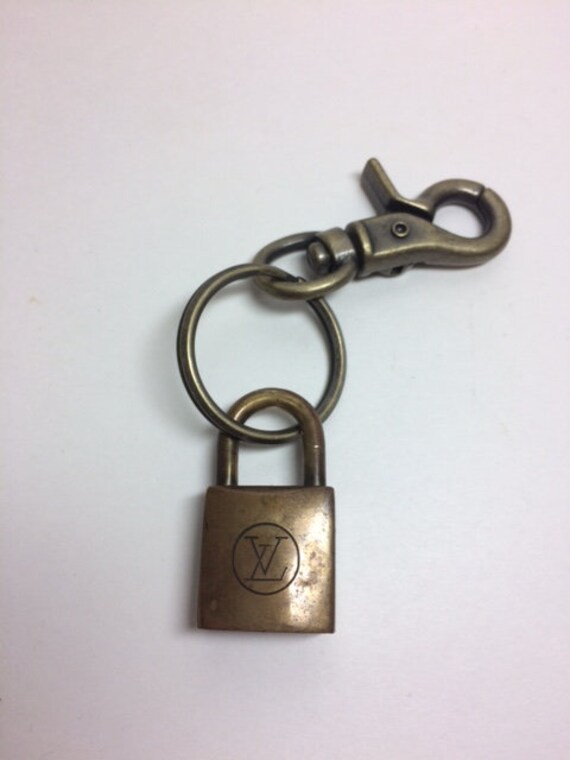 Louis Vuitton Key Chain LV lock Upcycled LV LV keychain Etsy