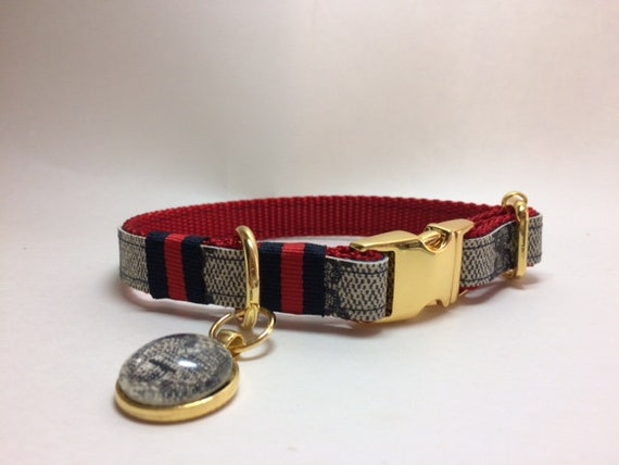 Gucci Dog Collar and Leash, Collar with Ribbon, Gucci Upcycle, Sizes mini, xsmall, small, medium, large, x,large, ONLY AUTHENTIC Gucci