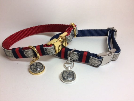 Gucci Dog Collar and Leash 160, Collar 65, Leash 100 Gucci Upcycle, Sizes mini, xsmall, small, medium, large, x,large, ONLY AUTHENTIC Gucci