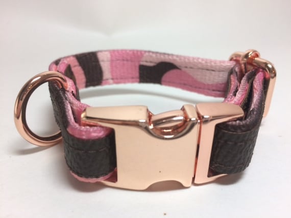 Louis Vuitton Dog Collar and Leash Floral pattern on pink and | Etsy