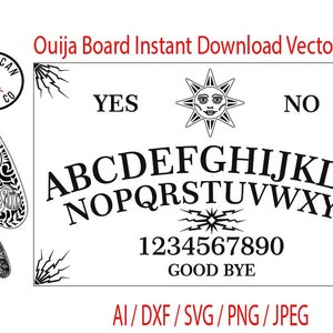 Ouija bord / Ouija bord SVG / lasersnijden / vectorbestand / Glowforge / digitale download / lasergravure