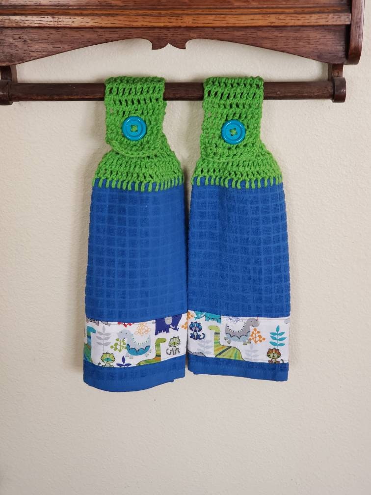Baby Boy Towel, Stroller Towel, Double Sided Hanging Towel, Baby Shower