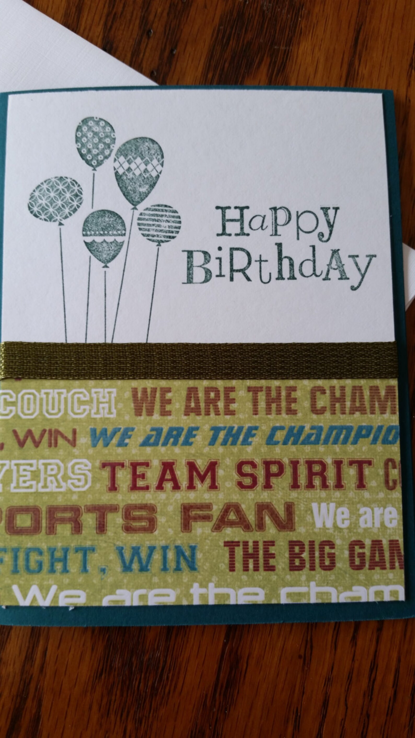 Greeting Card Birthday Card Sports Theme Birthday Card Etsy
