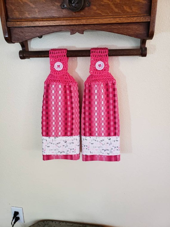 Baby Girl Double Sided Hanging Kitchen Towel New Baby Or Etsy