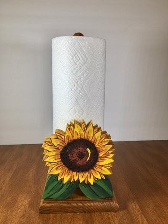 Sunflower paper towel holder