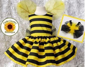 honey bee dress for baby girl