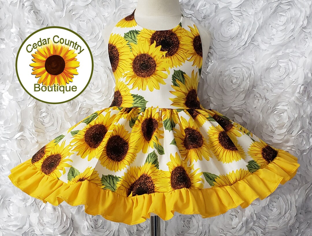 sunflower halter dress Floral Halter Maxi Dress With Sunflower Pattern