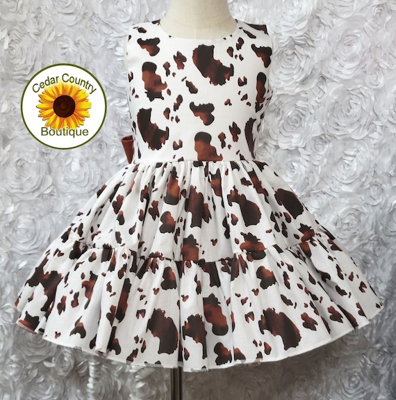 Pony Brown Cow Print Sleeveless Dress with full twirly skirt, Infant Baby Toddler Girl, Pony Brown Cow Print Square Dance Dress Pony Brown Cow Print Sleeveless Dress with full twirly skirt, Infant Baby Toddler Girl, Pony Brown Cow Print Square Dance Dress