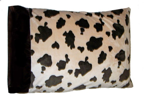 Pony Print Minky Soft Pillowcase Pillow Case With Brown Satin Etsy