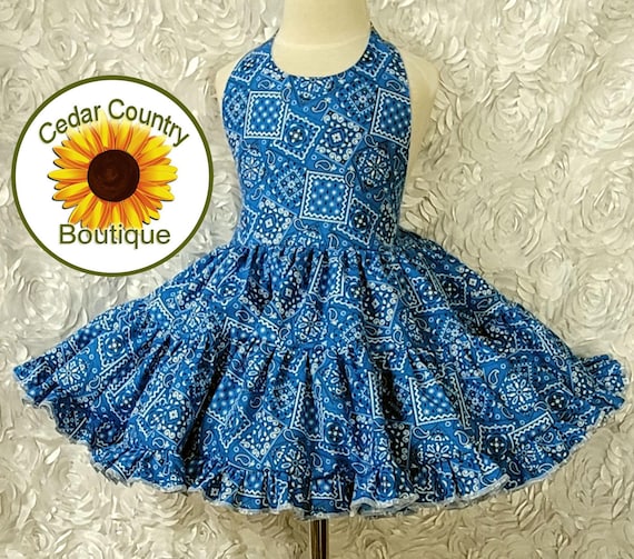 Bandana Print Ruffled Halter Dress with full twirly skirt Infant Baby Toddler Girl, Summer Sundress Bandana Cowgirl Dress with Ruffled Hem Bandana Print Ruffled Halter Dress with full twirly skirt Infant Baby Toddler Girl, Summer Sundress Bandana Cowgirl Dress with Ruffled Hem