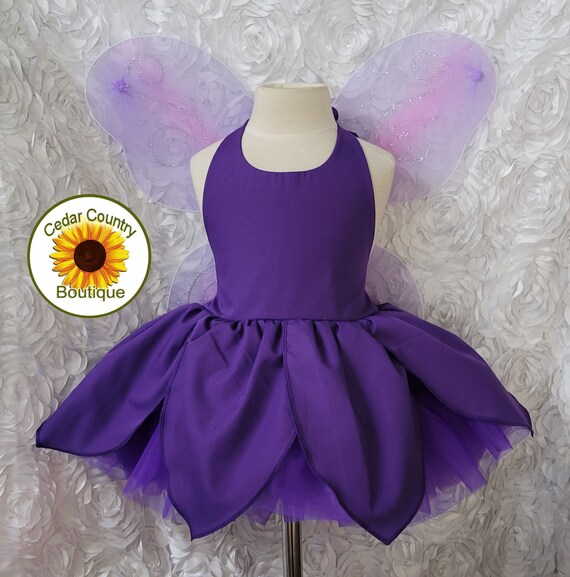 Purple Petals Fairy Costume Dress: Infant, Baby, Toddler, Girl
