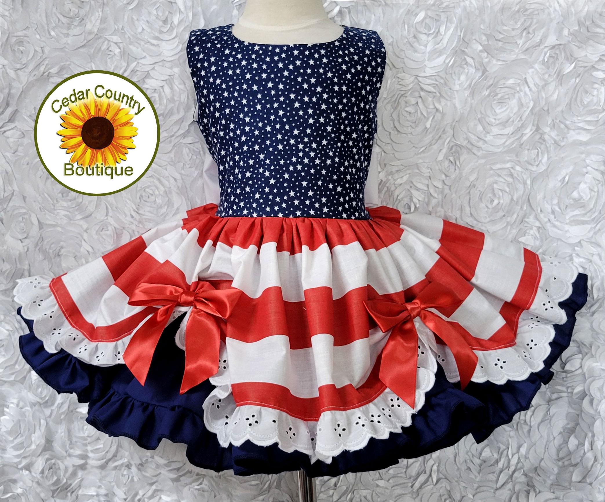 fitted lace wedding dress Red White Blue Gingham Patriotic Flag Smocked Dress – Lillie & Lilah