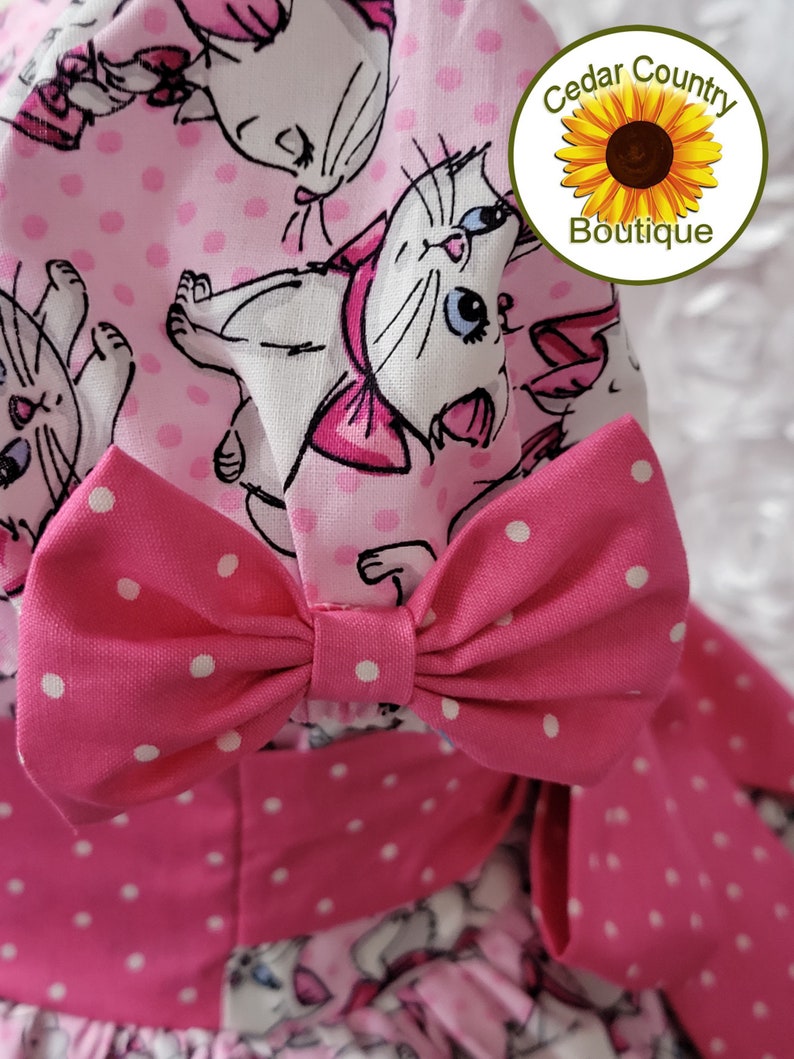 Terry Stuff Kitty Printed Dress For Baby Girl
