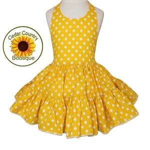 Yellow Polka Dot Dress - Etsy