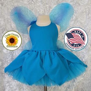 Turquoise Blue Petals Skirt Fairy Dress with built in petticoat Halloween Costume Infant Baby Toddler Girl, Fairy Princess Costume Dress