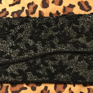 Vintage 50s 60s Beaded Evening Clutch Bag Sequins, Beads, Sequins, Silk