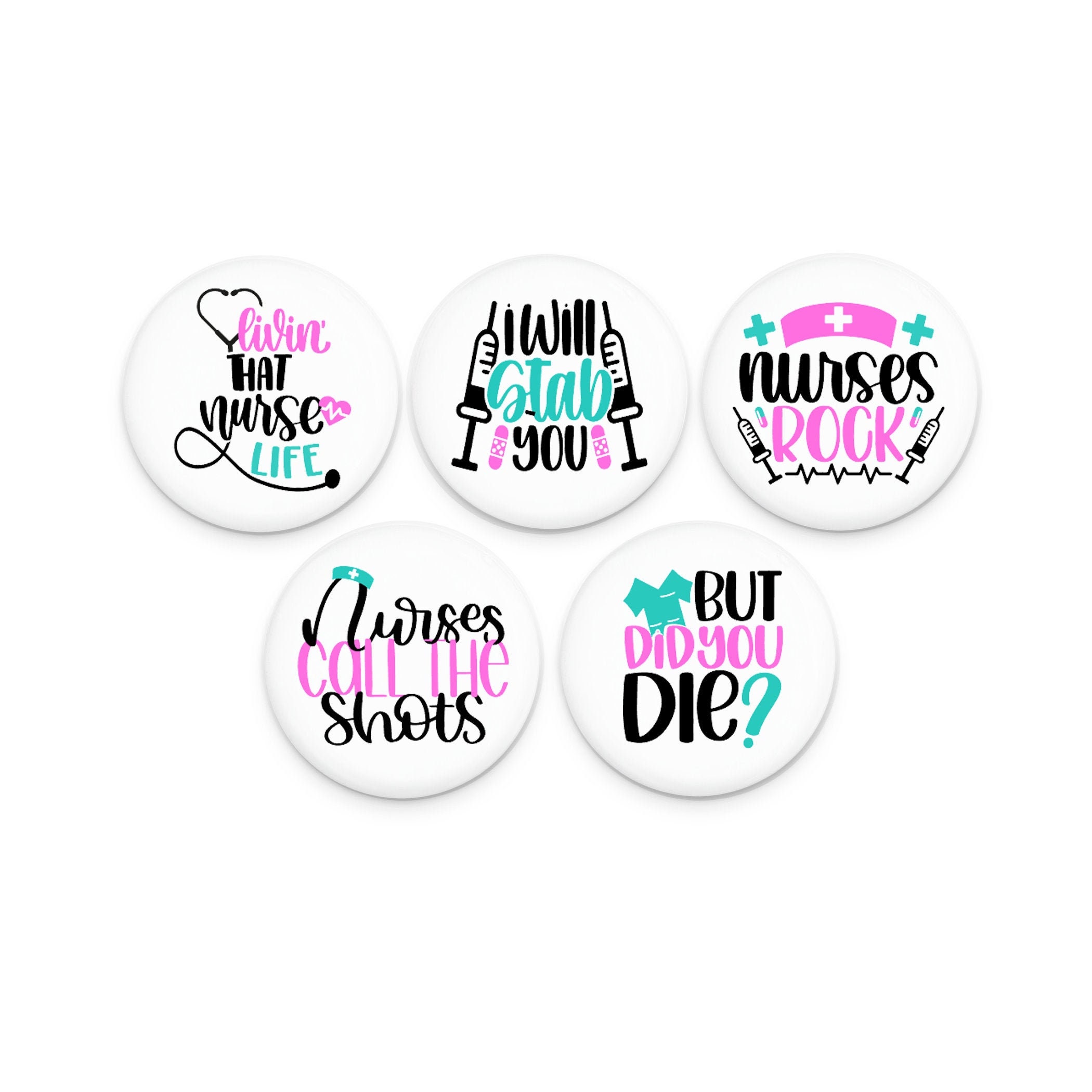 Nurses and Nursing Pins Nurse Theme Button Pins Gift for A Etsy