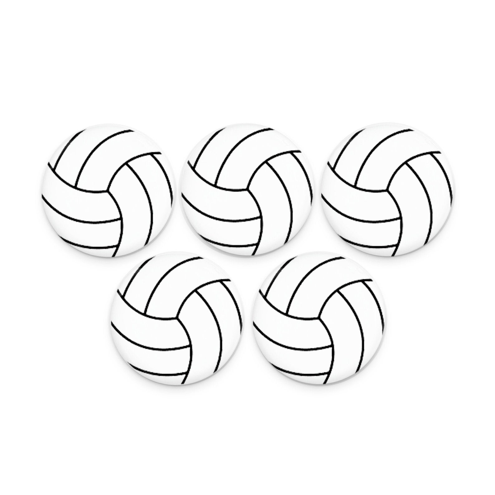 Volleyball Button Pins Volleyball Sports Pins Party Favors Etsy