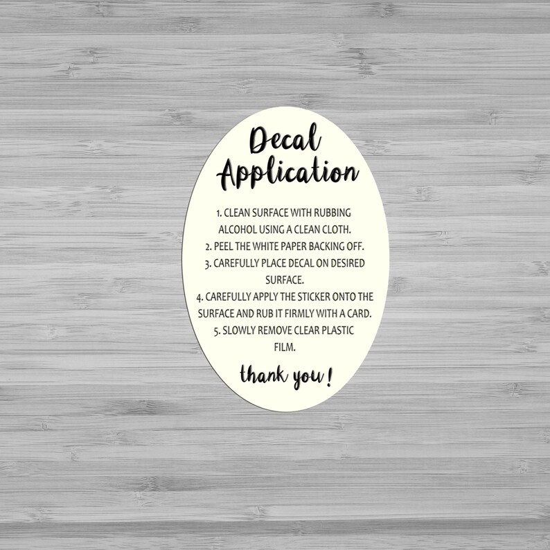 decal application instructions how to apply vinyl decal etsy