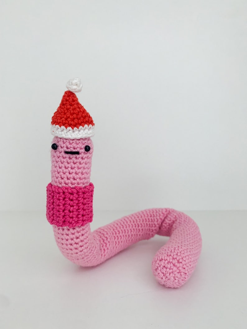 Shelby The Worm Amigirumi Crochet Pattern. Fast, Easy, Fun & Poseable Language English image 2