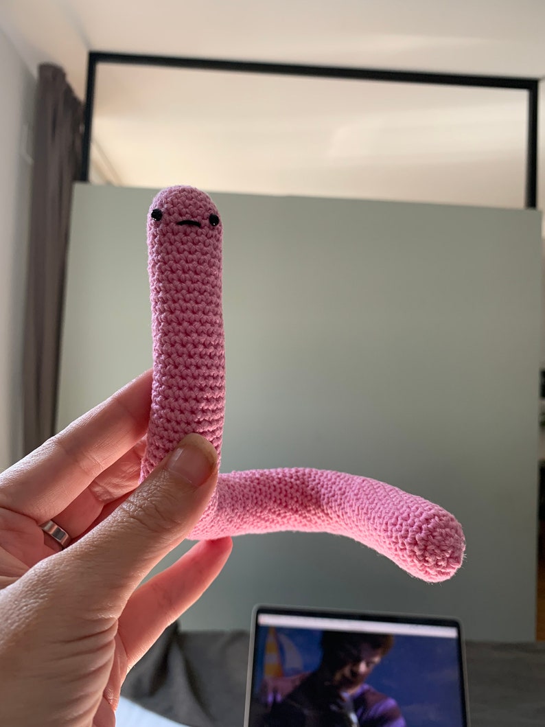 Shelby The Worm Amigirumi Crochet Pattern. Fast, Easy, Fun & Poseable Language English image 5