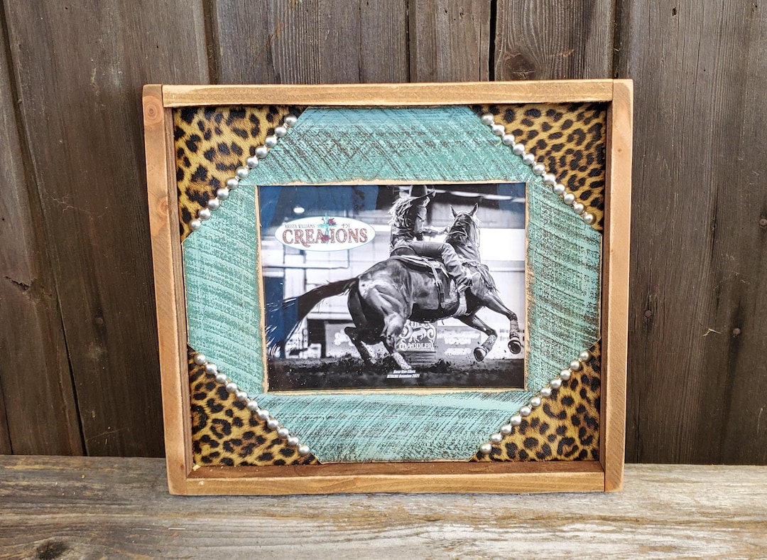 IN STOCK Cheetah, Leopard 8x10 Simple Picture Frame. LIGHT Turquoise ...