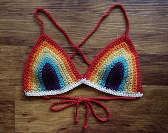 Rainbow Stripe Bikini / Bralette