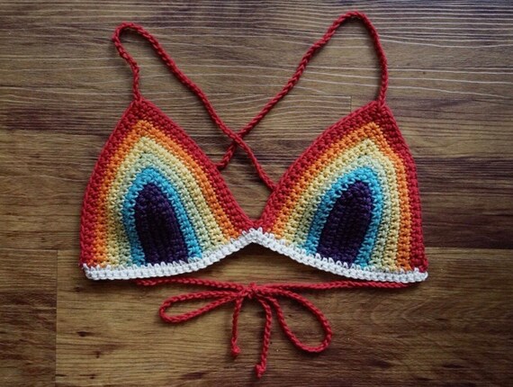 Rainbow Stripe Bikini / Bralette -  Canada