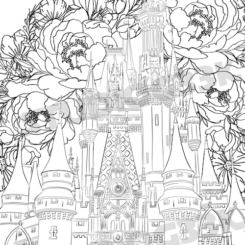 Disneyland Map Coloring Page DIGITAL DOWNLOAD Disneyland - Etsy