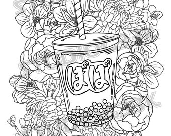 66 72  Boba Drink Coloring Pages  Latest Free