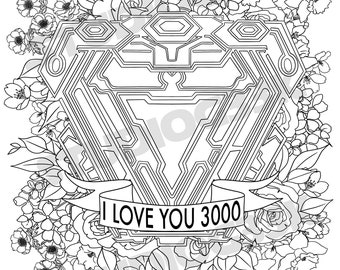 Download Marvel Coloring Page Etsy