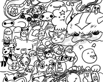 Pokemon Coloring Etsy