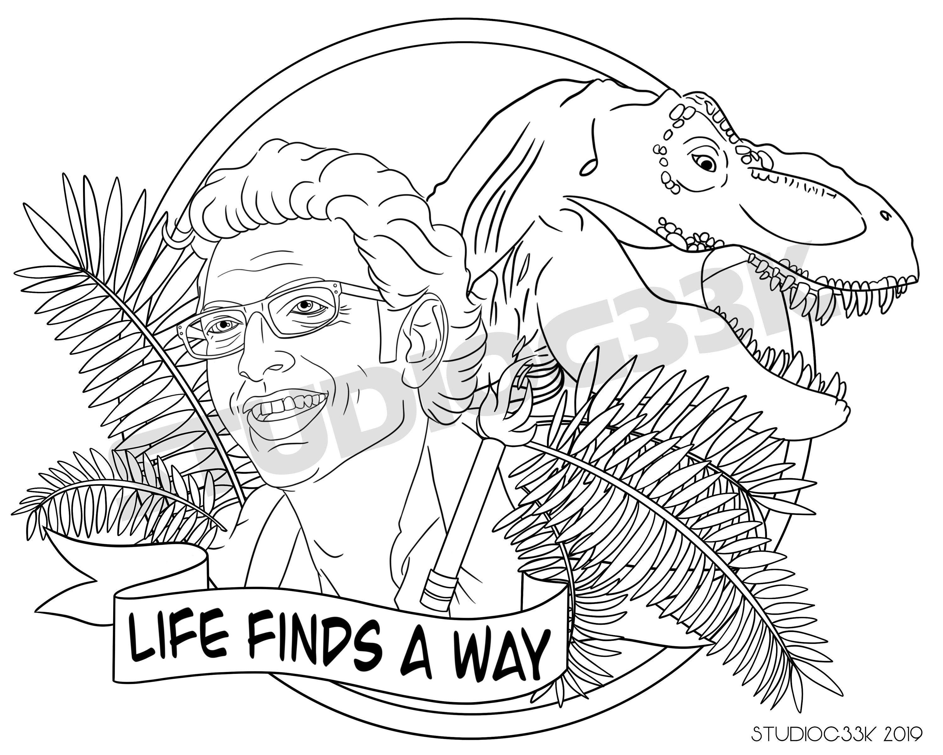 Jeff Goldblum Three Digital Download Coloring Pages Package Etsy