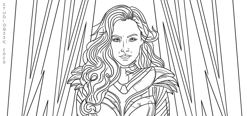 Wonder Woman 84 Printable Coloring Sheet | Etsy