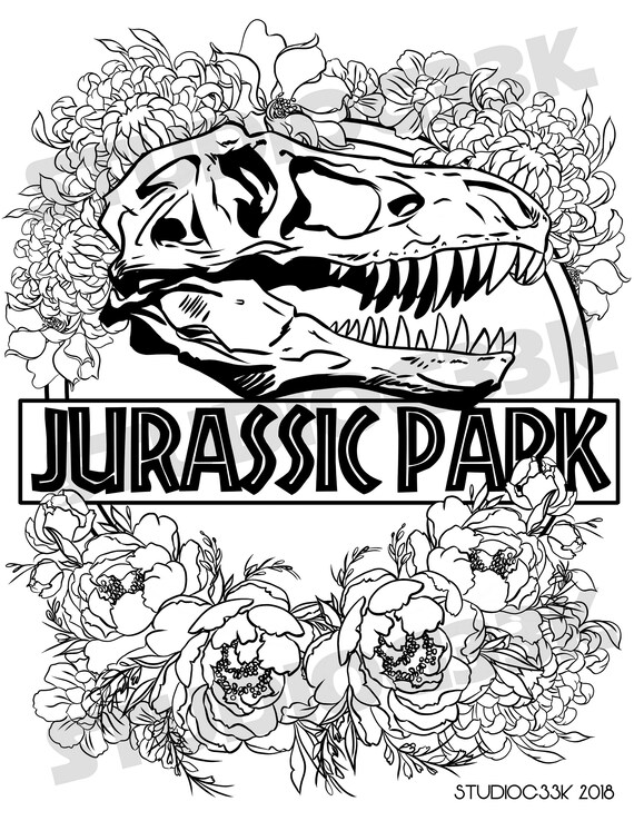 Jurassic World Logo Coloring Sheet The Jurassic World Coloring Pages 