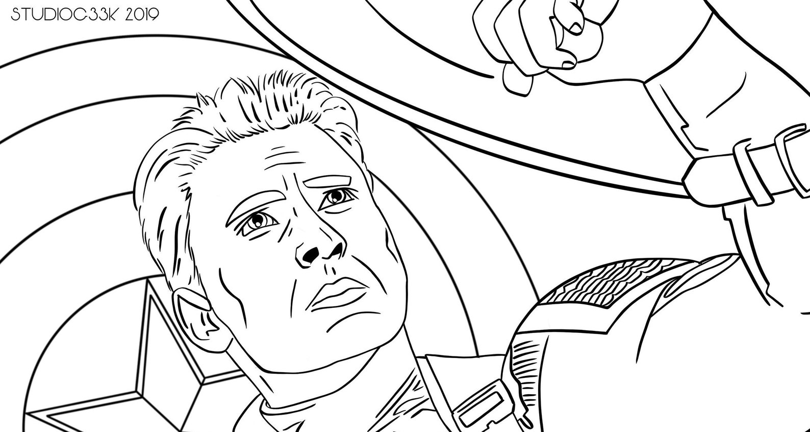 Captain America Endgame Printable Coloring Sheet | Etsy