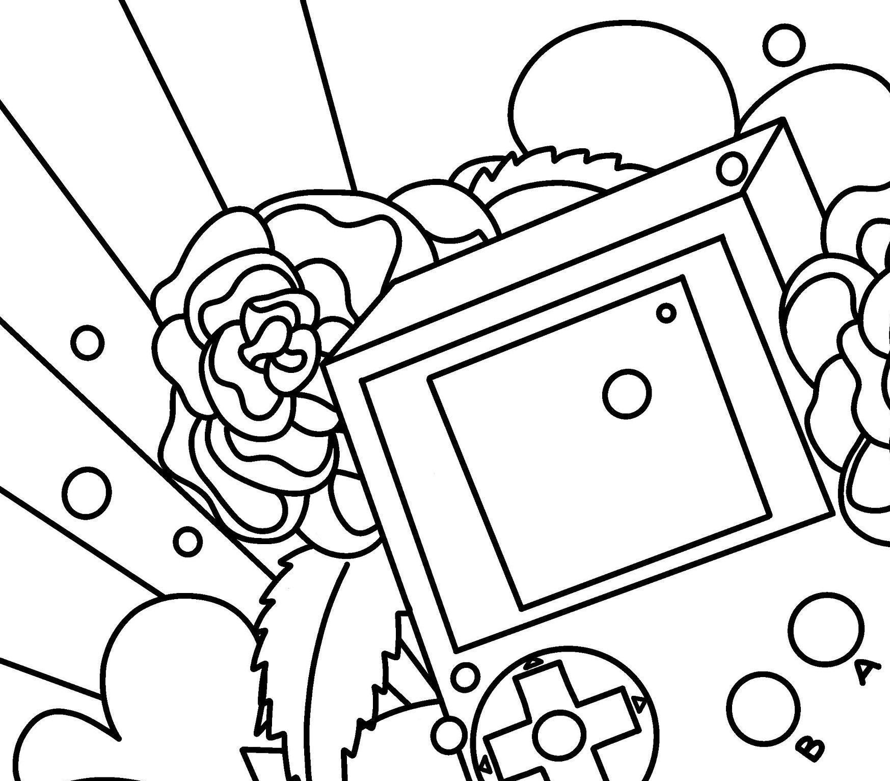 Gameboy Printable Digital Download Coloring Page | Etsy