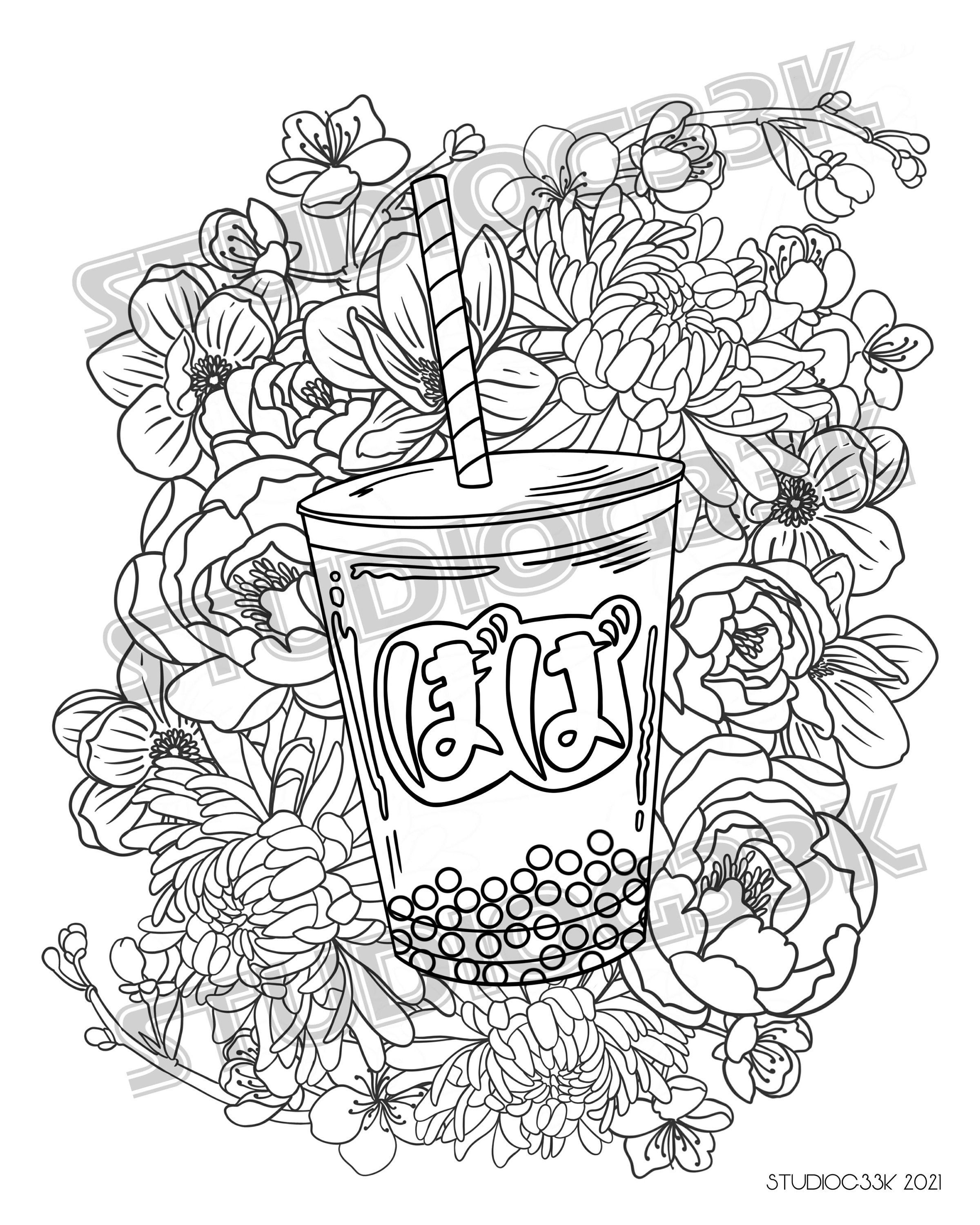 780 Collections Colouring Pages Boba Tea  Best Free