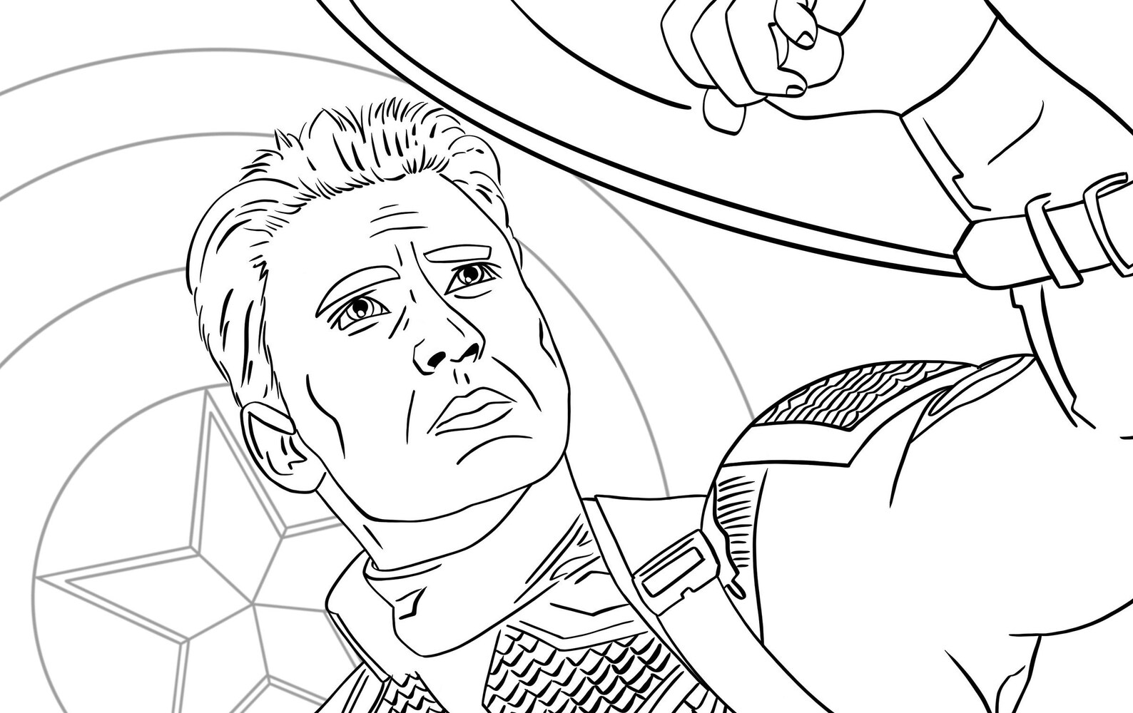 Captain America Avengers Printable Digital Download Coloring | Etsy