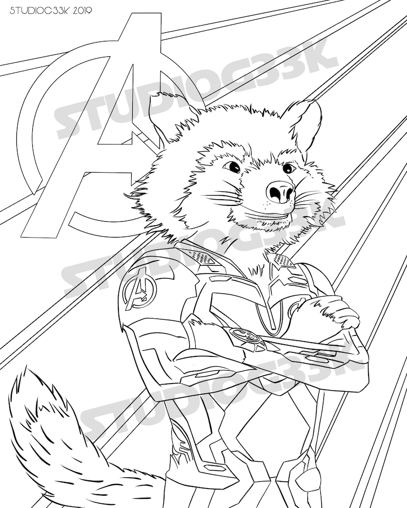 Lego Rocket Raccoon Page Coloring Pages