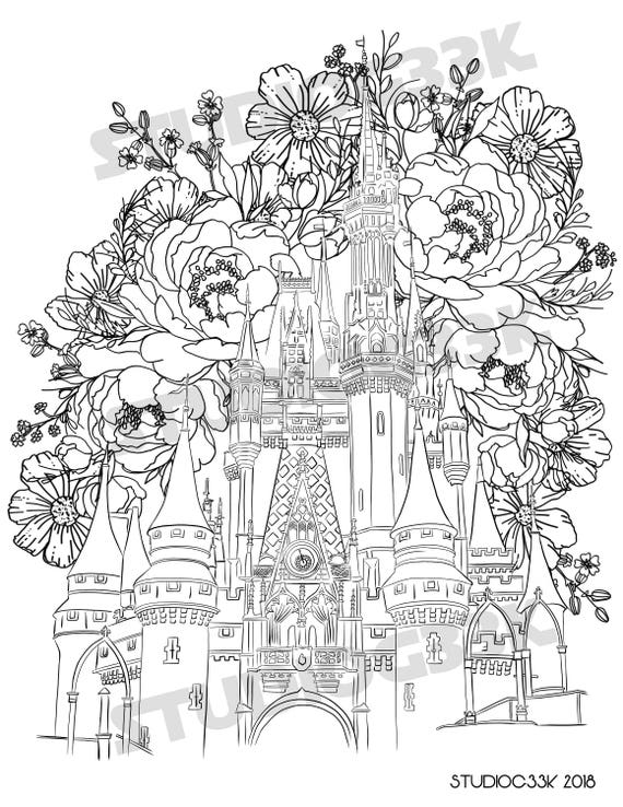 Cinderella Castle Coloring Page