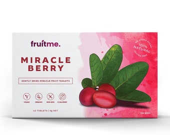 Miracle Berry Tablets 10 Pack - 10 Gently Dried Taste Changing Miracle Fruit Pills - Sweeten Those Sour Moments With FruitMe