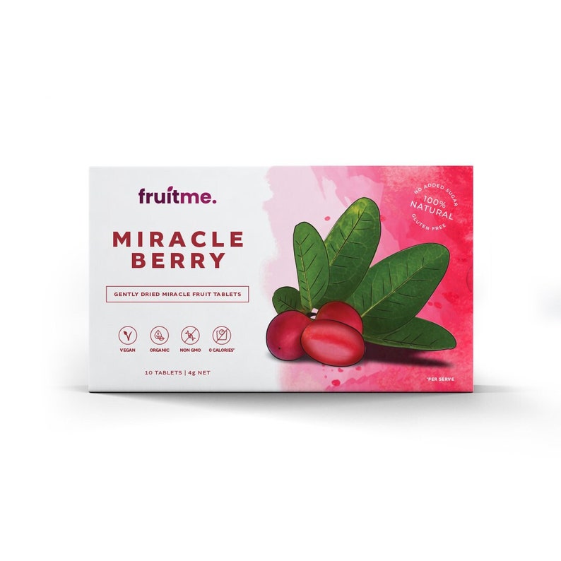 Miracle Berry Tablets 10 Pack 10 Gently Dried Miracle Fruit Pills Sweeten Those Sour Moments With FruitMe image 1