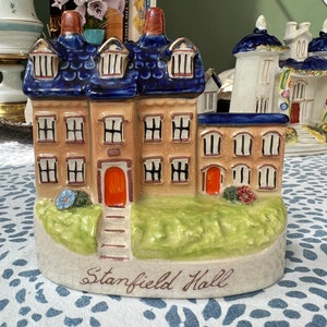 Stanfield Hall Staffordshire figure // antique Staffordshire ceramic house // 19th century ceramics // English antiques // collectible