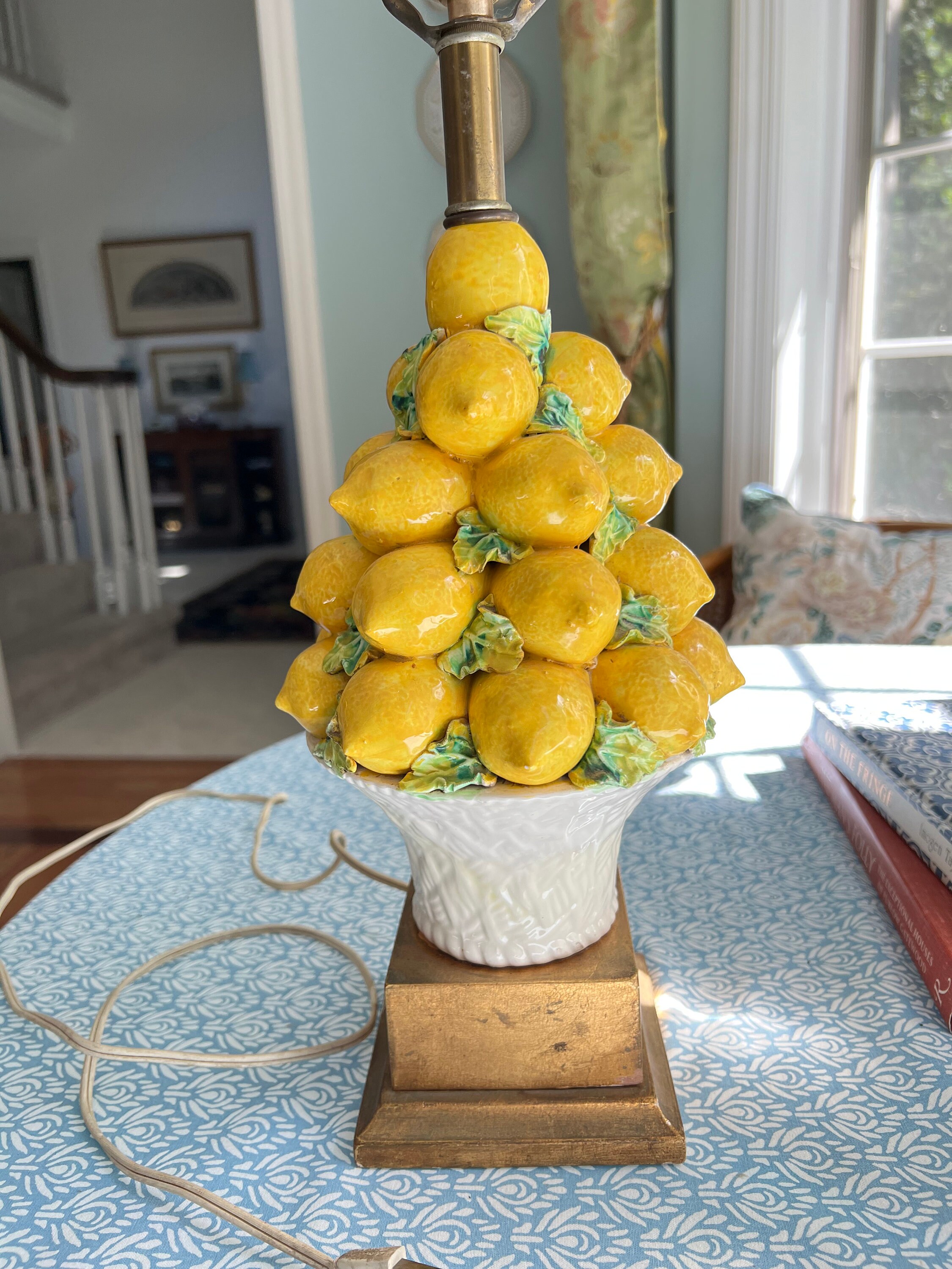 Vintage Lemon Topiary Lamp // Italian Ceramic Topiary Lamp // Etsy