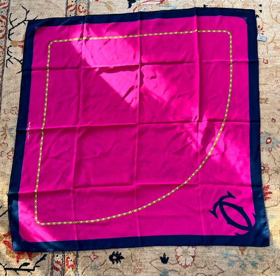 Beautiful vintage Cartier silk scarf // vintage d… - image 2