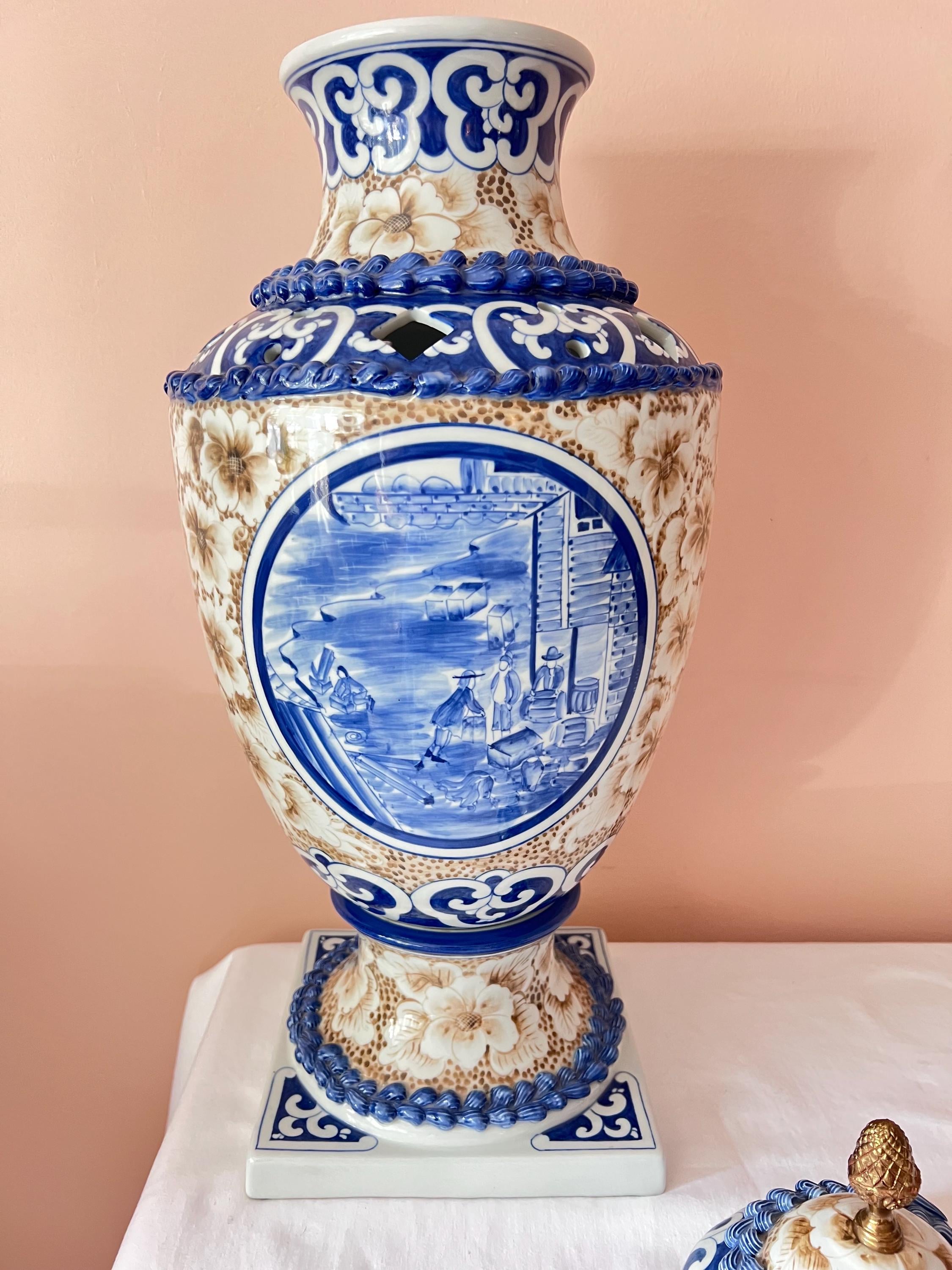 Blue and White Maitland Smith - Etsy