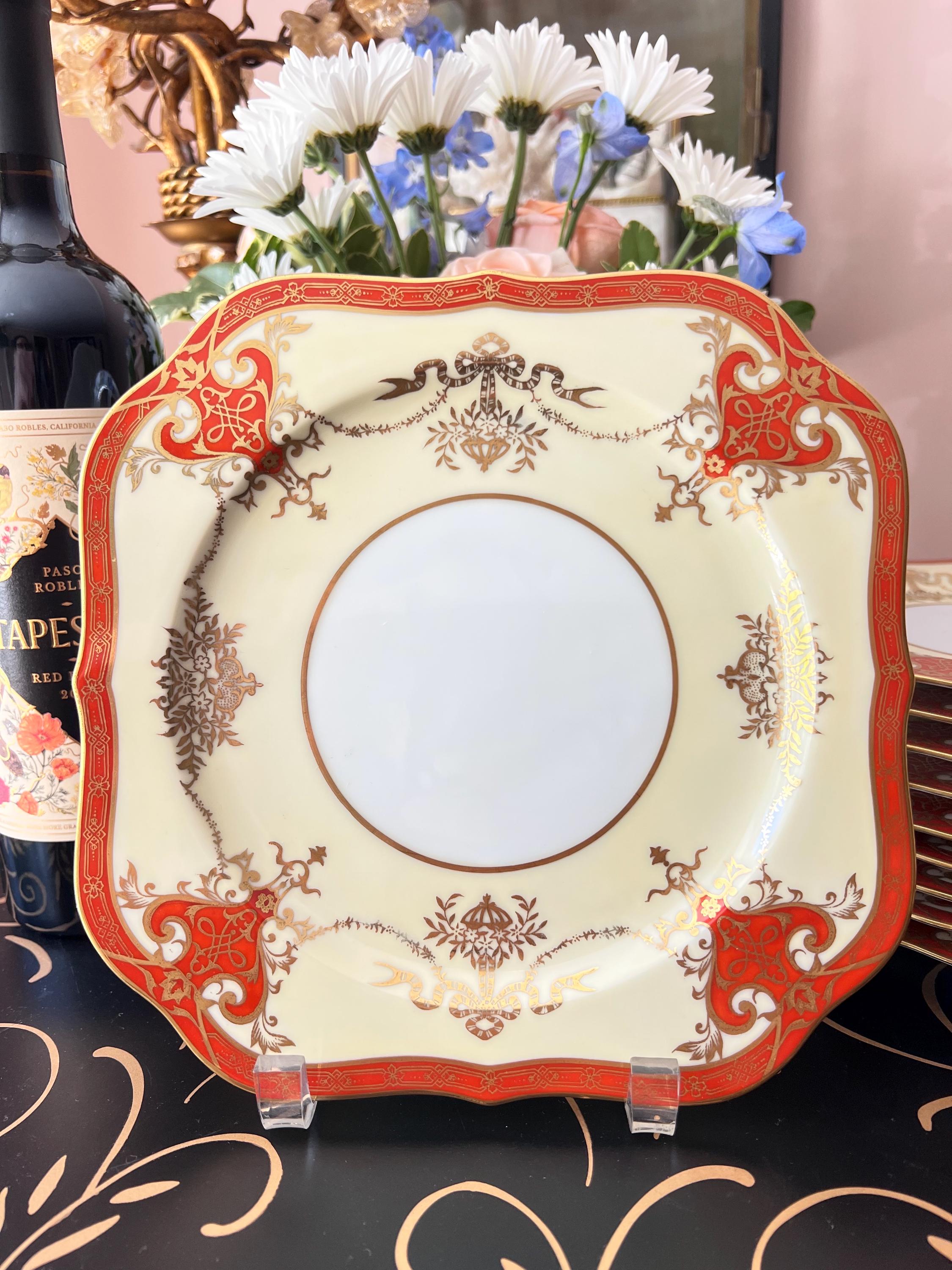 Antique Square China Plate - Etsy