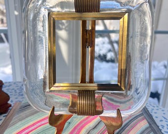 Vintage Murano glass picture frame // midcentury photo frame // murano glass // Italian glass // blown glass // art glass // collectible